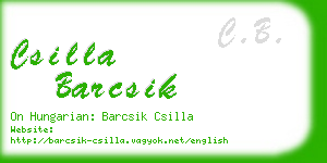 csilla barcsik business card